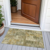 Piper Looms Chantille Abstract ACN2069 Khaki Machine Washable Area Rug Scatter Outdoor Lifestyle Image Feature