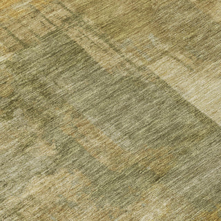 Piper Looms Chantille Abstract ACN2069 Khaki Machine Washable Area Rug Swatch Image