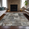 Piper Looms Chantille Abstract ACN2069 Pewter Machine Washable Area Rug Lifestyle Image Feature