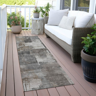 Piper Looms Chantille Abstract ACN2069 Pewter Machine Washable Area Rug Runner Outdoor Lifestyle Image Feature