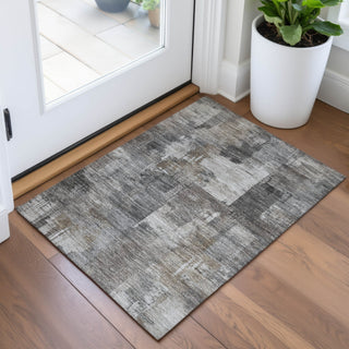 Piper Looms Chantille Abstract ACN2069 Pewter Machine Washable Area Rug Scatter Lifestyle Image Feature