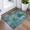 Piper Looms Chantille Abstract ACN2069 Teal Machine Washable Area Rug Scatter Lifestyle Image Feature