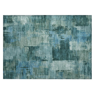 Piper Looms Chantille Abstract ACN2069 Teal Machine Washable Area Rug Scatter Main Image