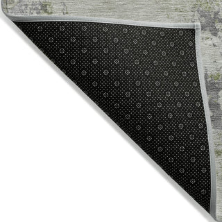 Piper Looms Chantille Abstract ACN2070 Linen Machine Washable Area Rug Backing Image
