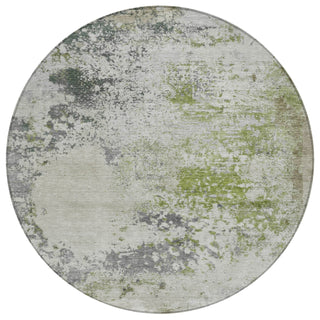 Piper Looms Chantille Abstract ACN2070 Linen Machine Washable Area Rug Round Main Image