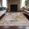 Piper Looms Chantille Abstract ACN2070 Pink Machine Washable Area Rug Lifestyle Image Feature