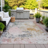 Piper Looms Chantille Abstract ACN2070 Pink Machine Washable Area Rug Outdoor Lifestyle Image Feature