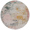 Piper Looms Chantille Abstract ACN2070 Pink Machine Washable Area Rug Round Main Image
