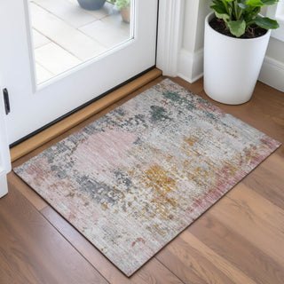 Piper Looms Chantille Abstract ACN2070 Pink Machine Washable Area Rug Scatter Lifestyle Image Feature
