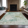 Piper Looms Chantille Abstract ACN2070 Putty Machine Washable Area Rug Lifestyle Image Feature