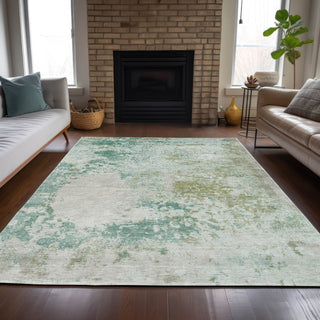Piper Looms Chantille Abstract ACN2070 Putty Machine Washable Area Rug Lifestyle Image Feature