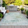 Piper Looms Chantille Abstract ACN2070 Putty Machine Washable Area Rug Outdoor Lifestyle Image Feature