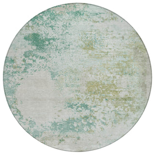 Piper Looms Chantille Abstract ACN2070 Putty Machine Washable Area Rug Round Main Image