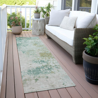 Piper Looms Chantille Abstract ACN2070 Putty Machine Washable Area Rug Runner Outdoor Lifestyle Image Feature