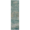 Piper Looms Chantille Abstract ACN2071 Aqua Machine Washable Area Rug Runner Main Image
