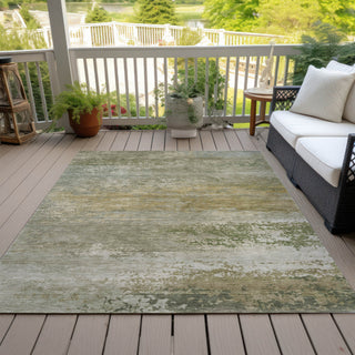 Piper Looms Chantille Abstract ACN2071 Beige Machine Washable Area Rug Outdoor Lifestyle Image Feature