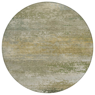 Piper Looms Chantille Abstract ACN2071 Beige Machine Washable Area Rug Round Main Image