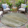 Piper Looms Chantille Abstract ACN2071 Beige Machine Washable Area Rug Round Outdoor Lifestyle Image Feature