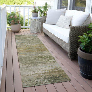 Piper Looms Chantille Abstract ACN2071 Beige Machine Washable Area Rug Runner Outdoor Lifestyle Image Feature