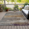Piper Looms Chantille Abstract ACN2071 Brown Machine Washable Area Rug Outdoor Lifestyle Image Feature