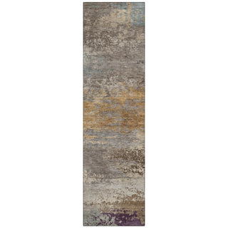 Piper Looms Chantille Abstract ACN2071 Brown Machine Washable Area Rug Runner Main Image
