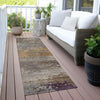 Piper Looms Chantille Abstract ACN2071 Brown Machine Washable Area Rug Runner Outdoor Lifestyle Image Feature