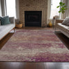 Piper Looms Chantille Abstract ACN2071 Merlot Machine Washable Area Rug Lifestyle Image Feature