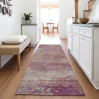 Piper Looms Chantille Abstract ACN2071 Merlot Machine Washable Area Rug Runner Lifestyle Image Feature