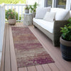 Piper Looms Chantille Abstract ACN2071 Merlot Machine Washable Area Rug Runner Outdoor Lifestyle Image Feature