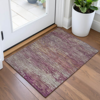 Piper Looms Chantille Abstract ACN2071 Merlot Machine Washable Area Rug Scatter Lifestyle Image Feature