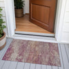Piper Looms Chantille Abstract ACN2071 Merlot Machine Washable Area Rug Scatter Outdoor Lifestyle Image Feature