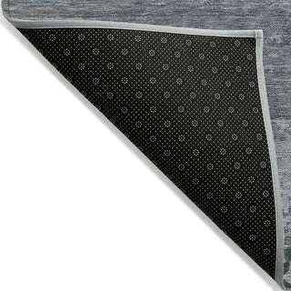 Piper Looms Chantille Abstract ACN2071 Pewter Machine Washable Area Rug Backing Image