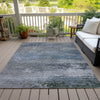 Piper Looms Chantille Abstract ACN2071 Pewter Machine Washable Area Rug Outdoor Lifestyle Image Feature