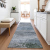 Piper Looms Chantille Abstract ACN2071 Pewter Machine Washable Area Rug Runner Lifestyle Image Feature