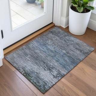 Piper Looms Chantille Abstract ACN2071 Pewter Machine Washable Area Rug Scatter Lifestyle Image Feature