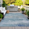 Piper Looms Chantille Abstract ACN2071 Sky Machine Washable Area Rug Outdoor Lifestyle Image Feature