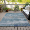 Piper Looms Chantille Abstract ACN2071 Sky Machine Washable Area Rug Outdoor Lifestyle Image Feature