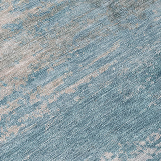 Piper Looms Chantille Abstract ACN2071 Sky Machine Washable Area Rug Swatch Image