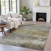 Piper Looms Chantille Abstract ACN2071 Taupe Machine Washable Area Rug Lifestyle Image Feature