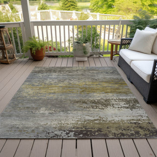 Piper Looms Chantille Abstract ACN2071 Taupe Machine Washable Area Rug Outdoor Lifestyle Image Feature