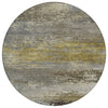 Piper Looms Chantille Abstract ACN2071 Taupe Machine Washable Area Rug Round Main Image