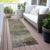 Piper Looms Chantille Abstract ACN2071 Taupe Machine Washable Area Rug Runner Outdoor Lifestyle Image Feature