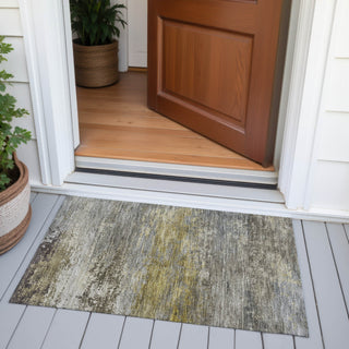 Piper Looms Chantille Abstract ACN2071 Taupe Machine Washable Area Rug Scatter Outdoor Lifestyle Image Feature
