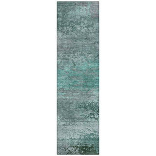 Piper Looms Chantille Abstract ACN2071 Teal Machine Washable Area Rug Runner Main Image