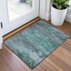 Piper Looms Chantille Abstract ACN2071 Teal Machine Washable Area Rug Scatter Lifestyle Image Feature