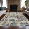 Piper Looms Chantille Abstract ACN2072 Linen Machine Washable Area Rug Lifestyle Image Feature