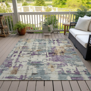 Piper Looms Chantille Abstract ACN2072 Linen Machine Washable Area Rug Outdoor Lifestyle Image Feature