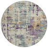 Piper Looms Chantille Abstract ACN2072 Linen Machine Washable Area Rug Round Main Image