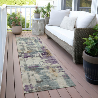 Piper Looms Chantille Abstract ACN2072 Linen Machine Washable Area Rug Runner Outdoor Lifestyle Image Feature