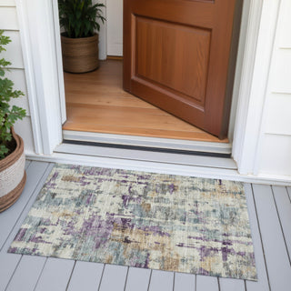 Piper Looms Chantille Abstract ACN2072 Linen Machine Washable Area Rug Scatter Outdoor Lifestyle Image Feature